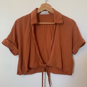 Urban Outfitters Tie Front Shirt